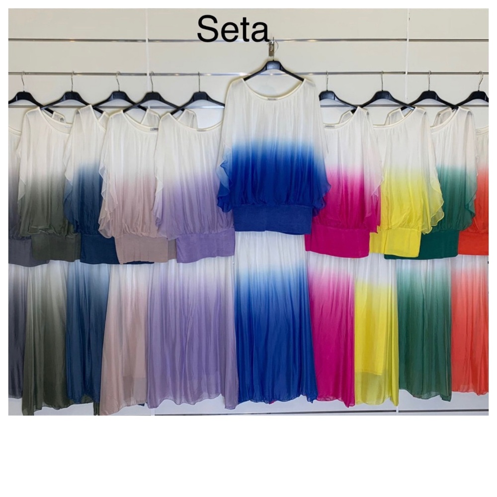 Made In Italy ๐ฎ๐น 2 Piece Silk Top and Skirt Set - Picture 2 of 3